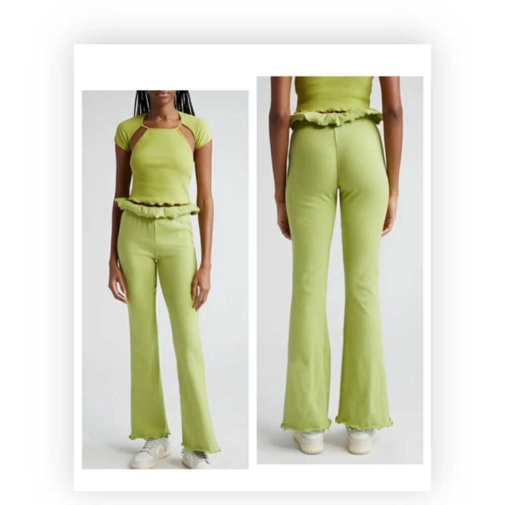 Sammy B NWT Kenny Slim Fit Flared Jeans in size M in green/yellow